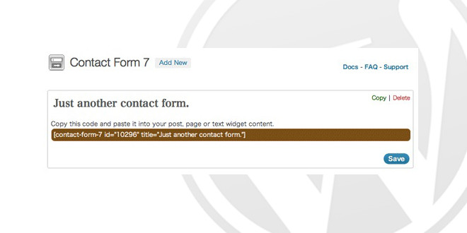 WordPress Contact Form 7 Plug-in