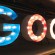 Google Ceiling Mounted Light Bulb Sign