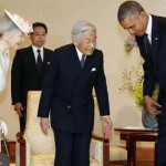 Obama Towers over Japanese Emperor in Tokyo